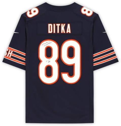 Mike Ditka Chicago Bears İmzalı Donanma Nike Limited Forması HOF 88 Yazılı-İmzalı NFL Formaları