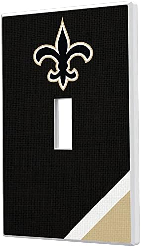 New Orleans Saints Diyagonal Şerit Tek Geçiş ışık anahtarı Plakası