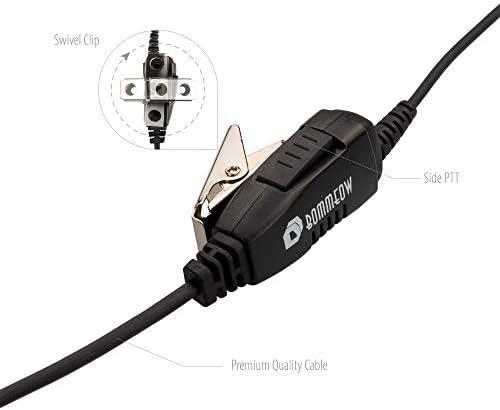 Bommeow 10 Paket BSE12-M1 C-Şekil Döner Tarzı Kulaklık Kulaklık Motorola Radyo CP200 CP110 Mag Bir BPR20