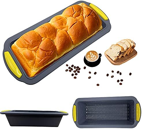 Silikon Ekmek Loaf Pan Pişirme Pan Pişirme için, atrccs Muz Ekmek Loaf Pan, Yapışmaz ve Kolay Temizlenebilir, Kalıptan ve Kalp