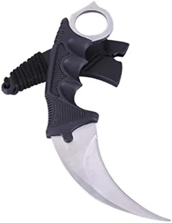 Av bıçağı CS GITMEK Taktik Pençe Boyun Bıçak Kamp Zammı Açık Kendini Savunma Saldırı Avcılık Survival Araçları kamp bıçağı (Gümüş)