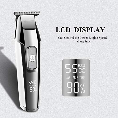 ASDFGH Berber Profesyonel Saç Kesme LCD ekran 0mm Baldheaded Sakal Saç Düzeltici Erkekler için Elektrikli Saç Kesme Makinesi