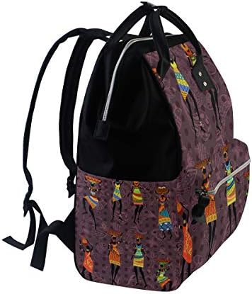 Afrika kültürü siyah kadın bezi çanta büyük seyahat Nappy hemşirelik sırt çantası anne çantası