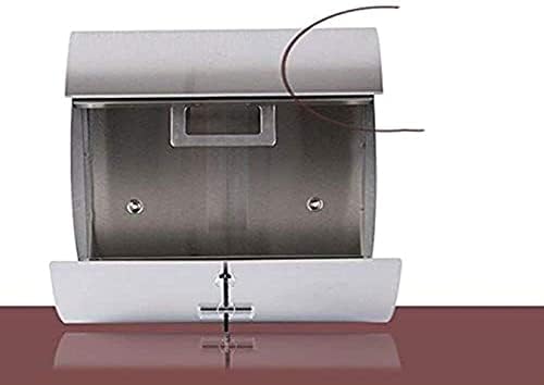 LXLXCS Posta Kutusu Posta Kutuları Büyük Posta Kutusu Güvenlik Lockbox Açık Galvanizli Metal Duvar Montaj Posta Kutusu Anahtar