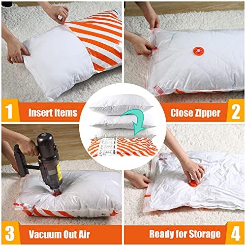 VACSTO 10 Jumbo vakumlu saklama torbaları (39.3x 31.5) Yeniden Kullanılabilir Yerden Tasarruf sağlayan çantalar, Giysiler için