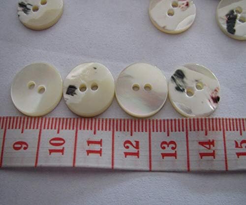 Dikiş Düğmeleri 15 mmtwo holesmother İnci Kabuk Düğmesi Düz trocas Kabuk Doğal Beyaz colorcustomed Kabuk 100 adet
