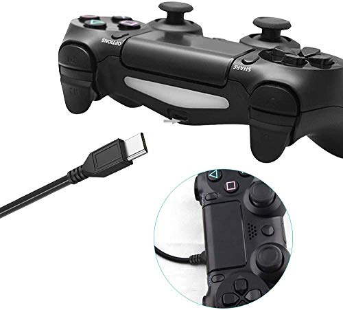 PS4 Denetleyici Şarj Kablosu, Daugee 10FT Uzun Mikro USB Şarj Kablosu Sony Playstation 4 / Xbox One / Kindle, Siyah