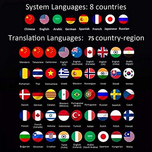 FastDıct Akıllı Sesli Dil Çevirmen Cihazı, 75 Dilde Gerçek Zamanlı Çeviri, Görüntü Tanıma ve Çeviri, İş Seyahati Öğrenimi için