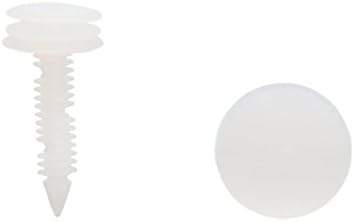 uxcell 100 adet Beyaz Plastik Evrensel Itme Tipi Araba Tampon Çamurluk Perçinler Fastener Klipler