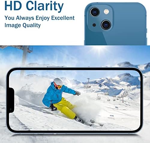 2 Paket Kamera Lens Koruyucu iPhone 13 ile uyumlu 6.1 inç / 13 Mini 5.4 inç, HD Pleksiglas Kamera Koruyucusu Kırılması Kolay
