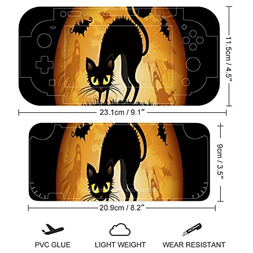 Cadılar bayramı Kedi Vinil Cilt için Nintendo Anahtarı, tam Set Wrap Koruyucu Çıkartmalar Kapak Ortak Koruyucu Faceplate Konsolu