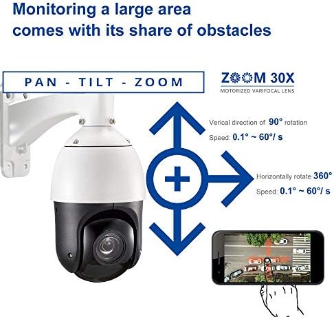 EVERSECU 2MP Otomatik Seyir PTZ Güvenlik Kamerası 20X Optik Zoom HD 4'ü 1 arada TVI / AHD / CVI / CVBS Video Gözetim-Desen Tarama,