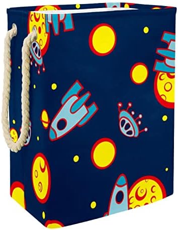 Depolama Sepeti Dikdörtgen Planet Roket Depolama Sepeti Renkli Baskı saklama kutusu Katlanabilir oyuncak sepeti Battaniye Elbise