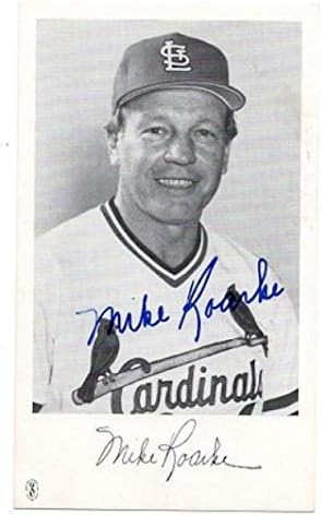 Mike Roarke St. Louis Cardinals İmzalı Orijinal 3x5 Posta Kartı W / Coa-MLB Kesim İmzaları