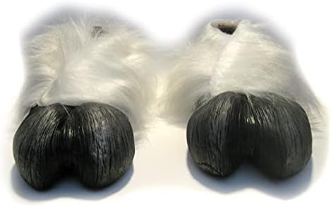 Beyaz ve Siyah Toynakları Ayakkabı Kapakları At İnek Hayvan Kostüm Toynak Ayak