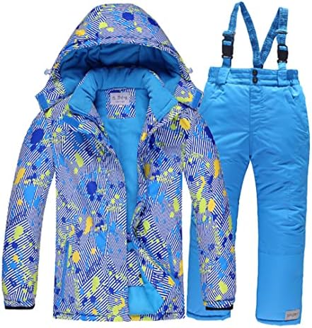 Kış Çocuk Erkek Giysileri Setleri Polar Hood Kız Kayak Takım Elbise Ekose Spor Kar Çocuk Eşofman Rüzgar Geçirmez Çocuklar Kıyafetler