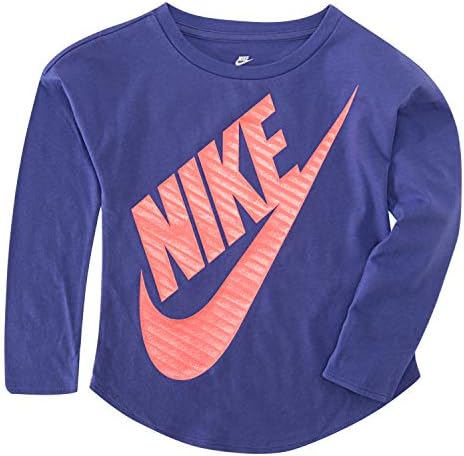 Nike Kız Çocuk Küçük Uzun Kollu Spor Grafik T-Shirt