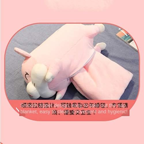 SSMDYLYM peluş oyuncaklar Uyku Domuz Hayvan Geçişi Peluş Yastık Artı Battaniye Yorgan Klima Yastık bebek Oyuncakları (Boyut: