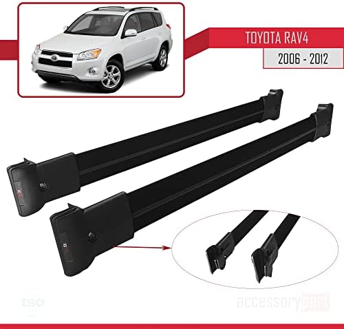 accessorypart Travers Toyota RAV4 2006-2012 ıçin Çatı Rafları Araba Üst Bagaj Taşıyıcı Rayları Siyah