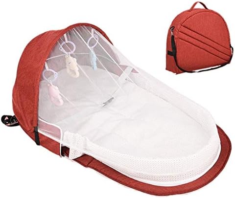 Homeo Taşınabilir Beşik ile Cibinlik, Nefes Bebek Katlanabilir bebek yatağı Seyahat Beşik, güneş Koruma Uyku Sepeti ile Oyuncaklar