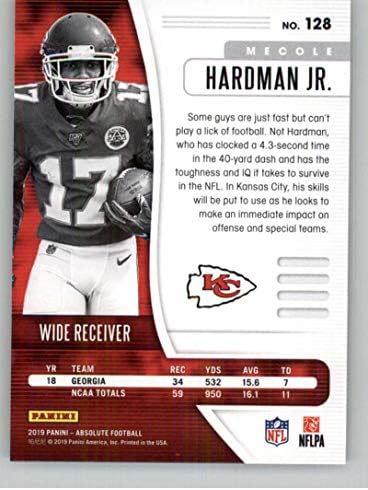 2019 Mutlak 128 Mecole Hardman Jr. RC Çaylak Kansas City Chiefs NFL Futbol Ticaret Kartı