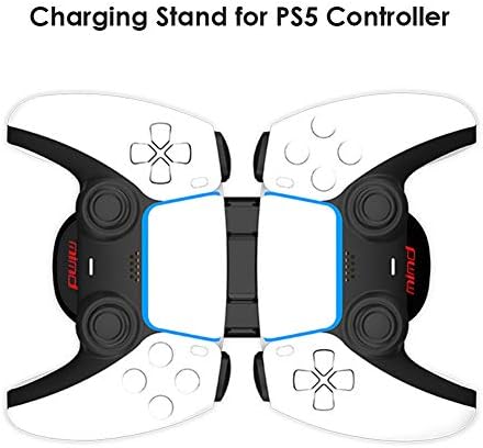 PS5 Şarj Standı, PS5 Gamepad Güç İstasyonu için Kablosuz Denetleyici Çift Şarj Yuvası (Siyah)