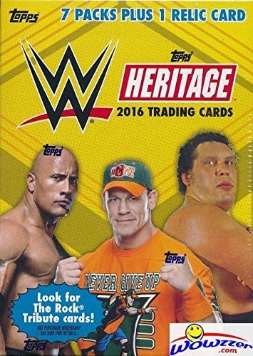 Topps WWE Miras Güreş ÖZEL Fabrika Mühürlü Perakende Kutusu ile 7 Paketleri, RELİC Kart & KAYA Tribute Kart! Jon Cena, Sting,