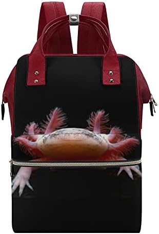 Sevimli Bebek Axolotl Baskılı Bebek Bezi Çantası Bebek Bagpack Nappy Çantalar Su Geçirmez Seyahat omuzdan askili çanta Anne ve