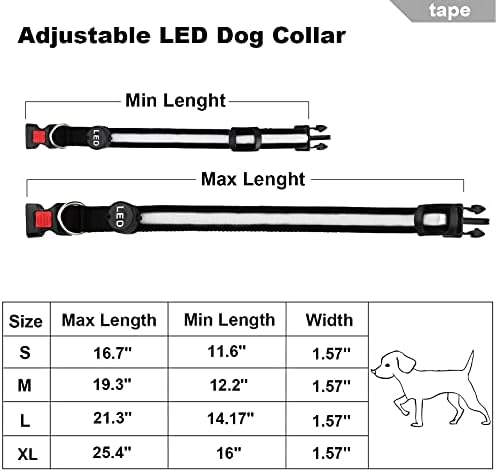 Led Köpek tasması ışıkları, HAOPİNSH 2021 yeni Led köpek tasması şarj edilebilir Led ışıklı köpek tasması Gece Güvenlik Yaka