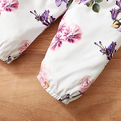Yenidoğan Bebek Bebek Kız Giysileri Romper Onesie Pantolon Seti Çiçek Kıyafetler Pamuk Bebek Giysileri Kızlar için
