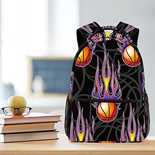 Basketbol sıcak çubuk alev sırt çantası moda büyük hafif seyahat omuz çantası 14 inç uyuyor