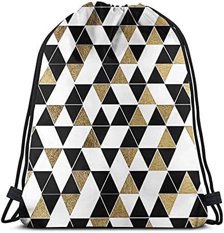 İpli Çanta kuru ıslak sırt çantası su geçirmez Tote Havuzu plaj seyahat spor çantaları Modern siyah, beyaz ve sahte altın üçgenler