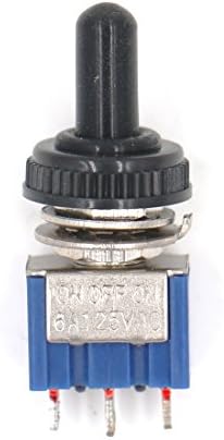 Baomain 5 Adet AC 125 V 6A ON/Off / ON 3 Pozisyon SPDT 3 Pins Geçiş Anahtarı ile Su Geçirmez Çizme