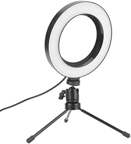 6 Tripod Standı ile Selfie halka ışık, kısılabilir Led Kamera Ringlight, Selfie video ışığı, Makyaj için Cep telefonu Tutucu,