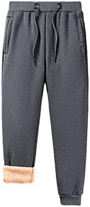 HOURVNEI kış pantolonları Erkekler Polar Astarlı Kalın Sıcak koşucu pantolonu Erkekler Moda Giyim Dipleri İpli koşu pantolonları