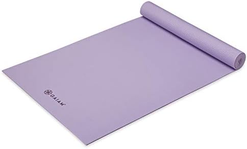Gaiam Yoga Mat-Premium 5mm Katı Kalın Kaymaz egzersiz ve fitness matı Her Türlü Yoga, Pilates ve Zemin Egzersiz (68 x 24 x 5mm)