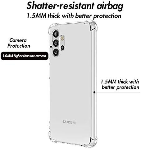 Hamnor Uyumlu w / Samsung Galaxy A32 5G Kılıf, Samsung A32 (Sadece fit 5G) Telefon Kılıfı, Darbeye Tampon, Ultra Esnek Slim Fit