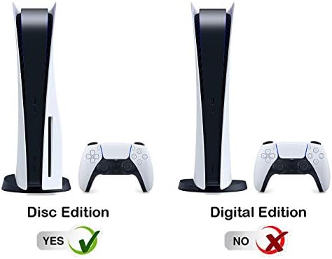 SKİNOWN Cilt Sticker Çıkartma Playstation PS5 CD Sürümü Disk Edition Konsolu ve Kontrolörleri Kamuflaj Mavi