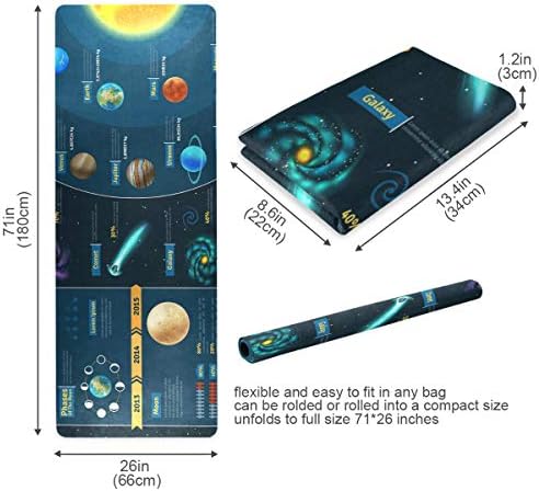 ZOEO Gezegen Galaxy Yoga Mat Kaymaz Kalın Çocuklar Çevre Dostu Kauçuk Egzersiz Katlanabilir Yoga Mat Kadın Egzersiz