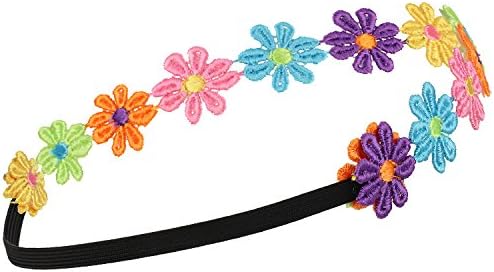 Moda Giyim Mağazası Gençlik Kız Gökkuşağı Pamuk çiçek elastik Kafa Bandı 2 Paket