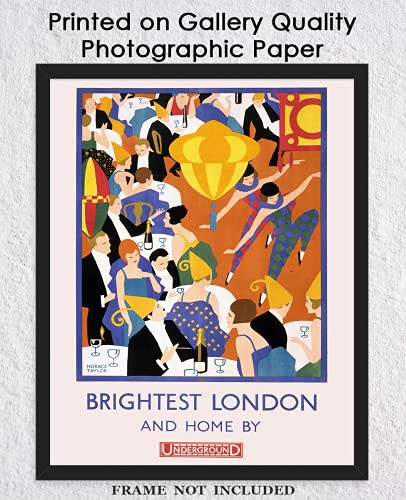 Londra Yeraltı Vintage Poster Baskı - 11x14 Çerçevesiz Fotoğraf İçin Ev, Ofis, Yurt, Stüdyo, Salon, Man Cave ve Yatak Odası Dekor-Londralılar