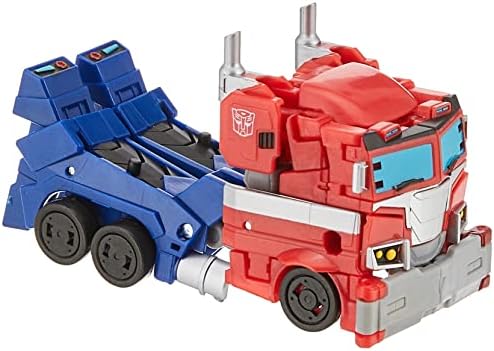 Transformers Oyuncaklar Cyberverse Deluxe Sınıf Optimus Prime Action Figure, Matrix Mega Shot Saldırı Hareket ve Build-A-Şekil