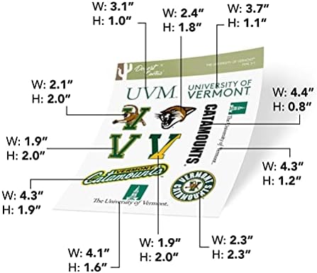 Vermont Üniversitesi UVM Catamounts Sticker Vinil Çıkartması Dizüstü Su Şişesi Araba Karalama Defteri (Tip 2 Levha)