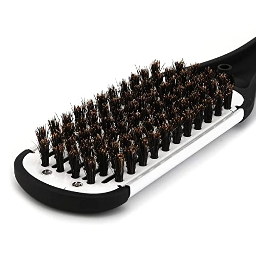 Aethland Domuzu Kıl Kelepçe Saç Fırçası, çift Taraflı Fırça Kelepçe Düzleştirici Saç düzleştirici tarak Şekillendirici Araçları