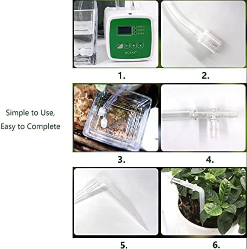 CSYHJRS Kapalı Otomatik Bitki Sulama Sistemi, DIY Mikro Damla Sulama Kiti USB veya Akülü, bahçe veya Houseplants Akıllı Zamanlama