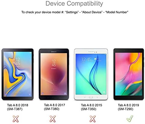 (3 Paket) Supershieldz Samsung Galaxy Tab için Tasarlanmış Bir 8.0 (2019) (SM-T290 Modeli sadece) Ekran Koruyucu, Yüksek Çözünürlüklü