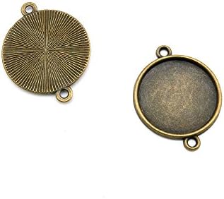 Takı Yapımı için Charms Mücevherat Charme Antik Bronz Ton Moda Bulma Kolye Bilezik Kolye Işçiliği Küpe V6LI8 Yuvarlak Cabochon
