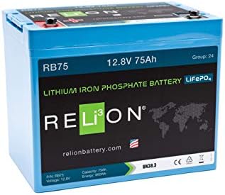 RELiON RB75 LiFePO4 75Ah 12 Volt Lityum Demir Fosfat Derin Döngüsü Pil
