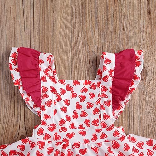 Sevgililer Günü Bebek Kız Kıyafet Toddler Yenidoğan Bebek Bebek Kız Kalp Romper Bodysuit sevgililer Günü Giysileri