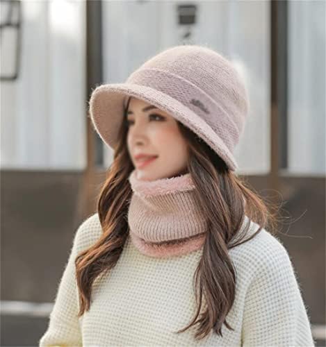 PDGJG Şapka Kadın Sonbahar ve Kış İmitasyon Kuzu Saç Büyük Ağız Balıkçı Şapka Kore Kalın Sıcak Yün Kase Şapka Önlüğü (Renk: F,